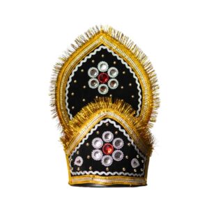 Royal Black Velvet Mukut